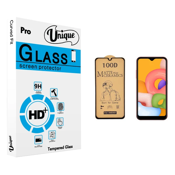 محافظ صفحه نمایش سرامیکی يونيک مدل +Clear مناسب برای گوشی موبایل سامسونگ Galaxy A01