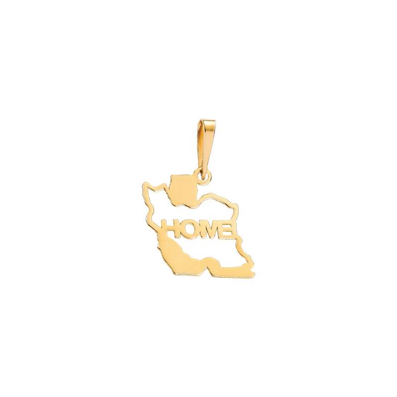 آویز گردنبند طلا 18 عیار زنانه ماوی گالری طرح ایران