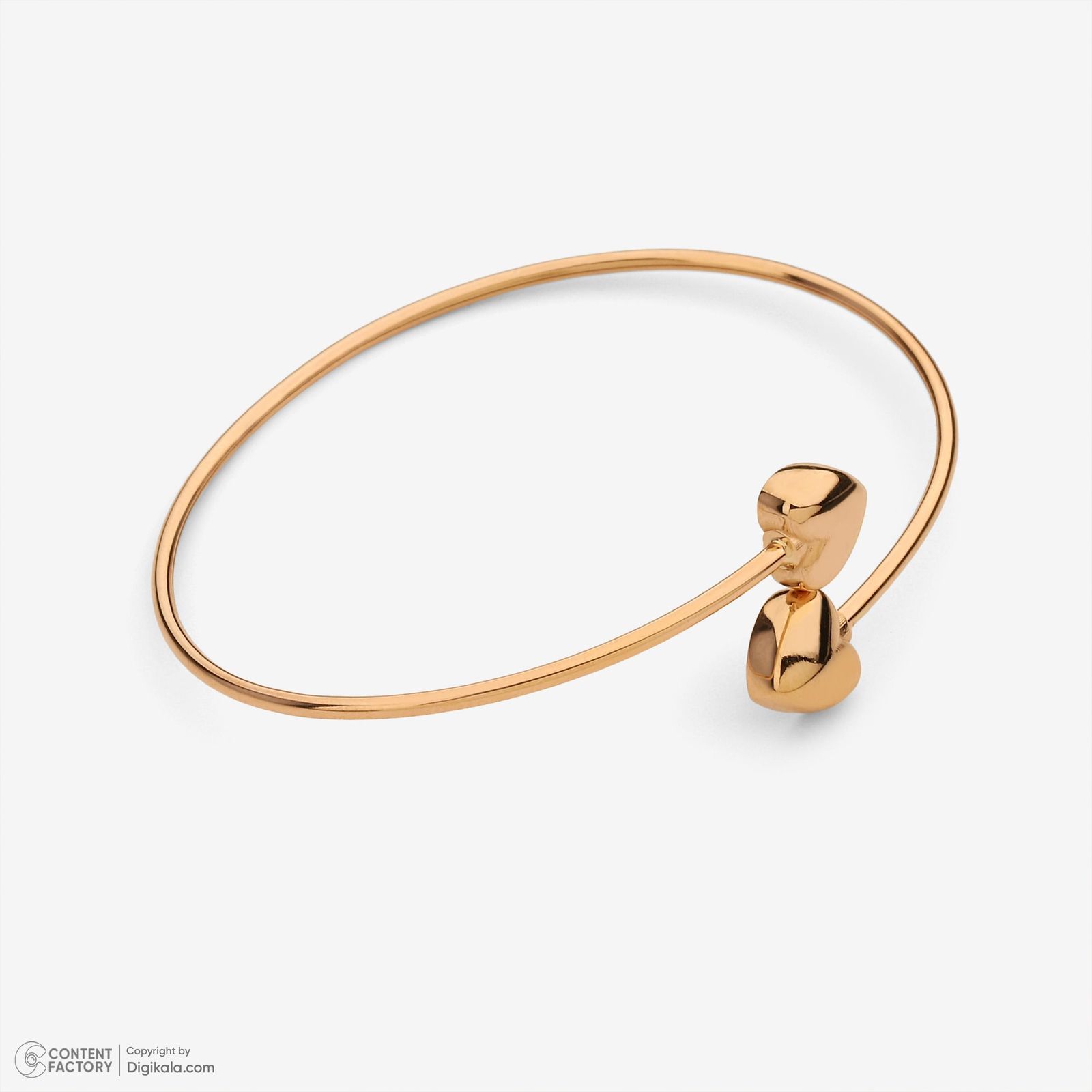 بنگل طلا 18 عیار زنانه حافا گلد مدل قلب کد bn009 -  - 5