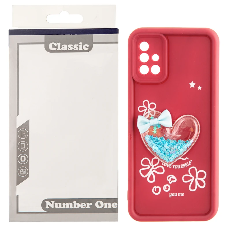 کاور کلاسیک طرح سولید قلبی مدل پُرستاره کد KHO.979 مناسب برای گوشی موبایل سامسونگ GALAXY A51