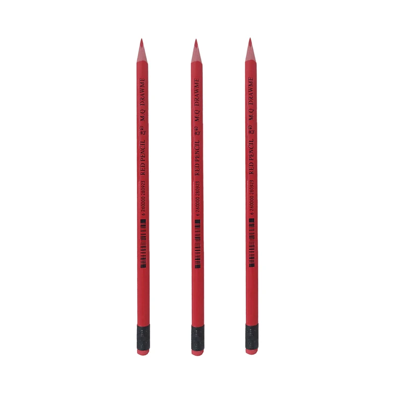 مداد قرمز ام کیو با درجه سختی HB کد 170099 بسته سه عددی