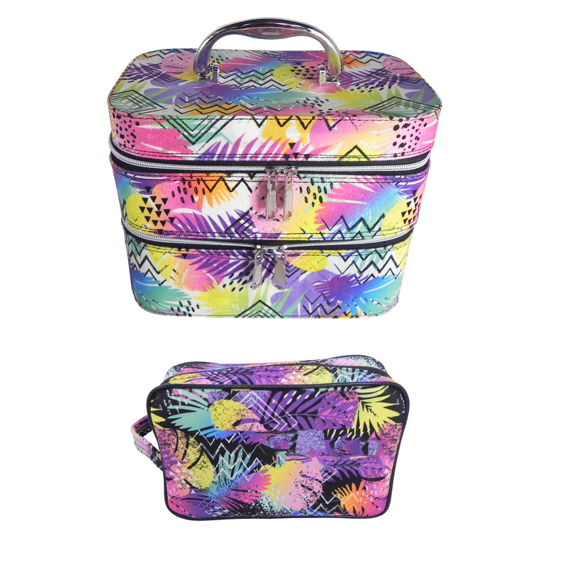 کیف لوازم آرایش زنانه مدل 0032 مجموعه 2 عددی