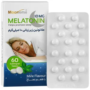 قرص زیرزبانی ملاتونین با طعم نعنا اکسیر آفرین آریا - 10 میلی گرم بسته 60 عددی