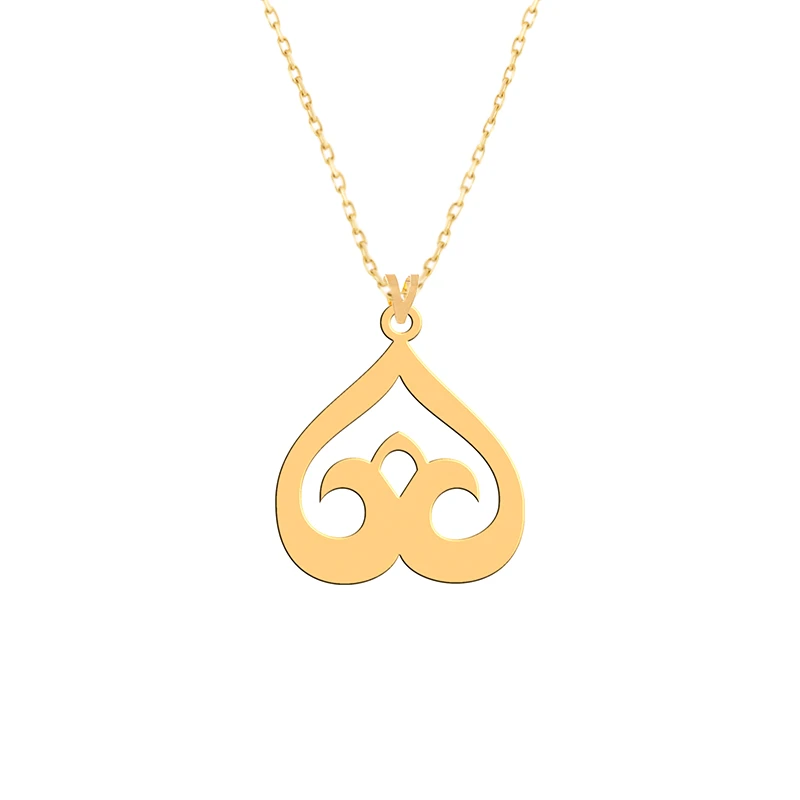 گردنبند طلا 18 عیار زنانه فرشته مدل اسلیمی WNLZ-000075