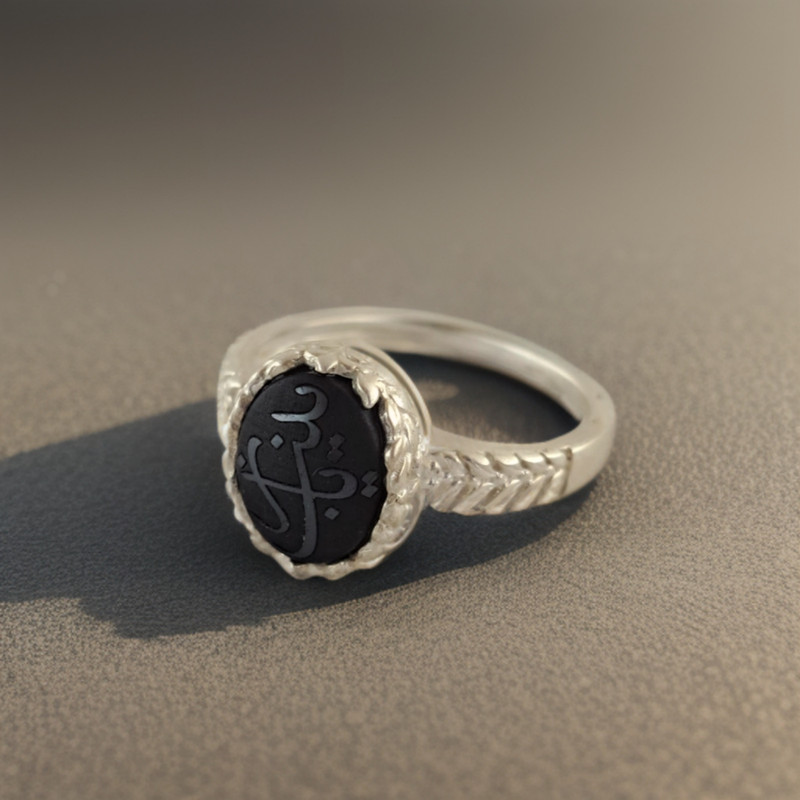 انگشتر نقره زنانه ملک زیور مدل یا زینب حدید کد 48 انگشتر نقره زنانه ملک زیور مدل یا زینب حدید کد 48