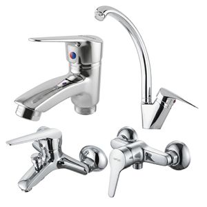 ست شیرآلات اهرمی دیواری راپیدو مدل کیا بسته 4 عددی