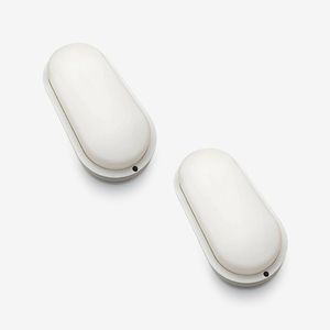 چراغ دیواری 18 وات مدل واترپروف IP65 طرح روکار بیضی بسته 2 عددی