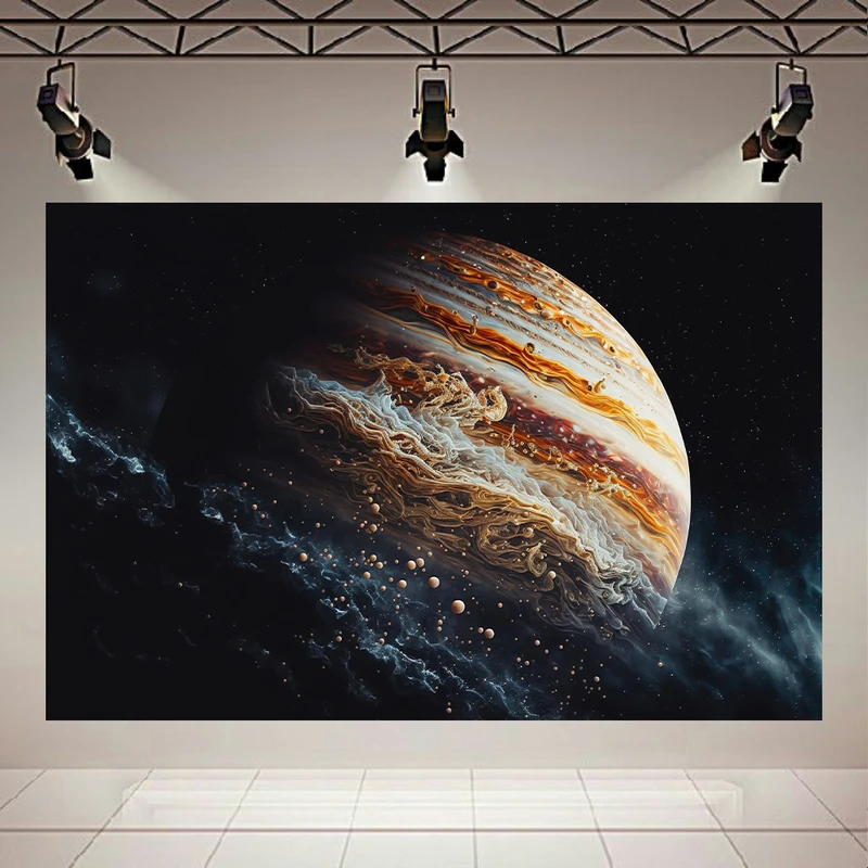 پوستر طرح مخمل سیاره مشتری مدل سحابی کهکشان کیهانی کد  AR303421