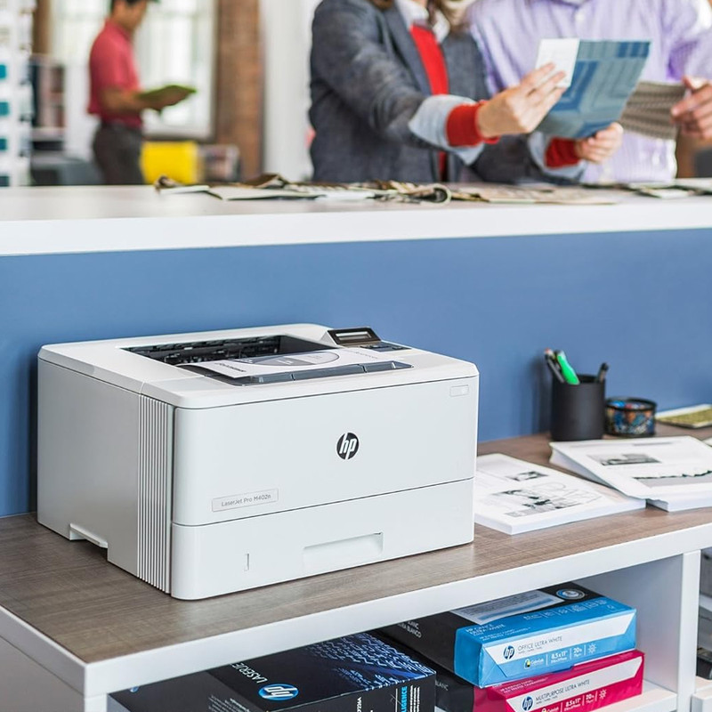 پرینتر اچ پی تک رنگ تک کاره با چاپ لیزری مدل M402n، سایز چاپ A4