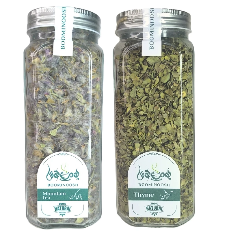 برگ آویشن شیرازی بومی نوش - 80 گرم به همراه چای کوهی بومی نوش - 30 گرم بسته 2 عددی