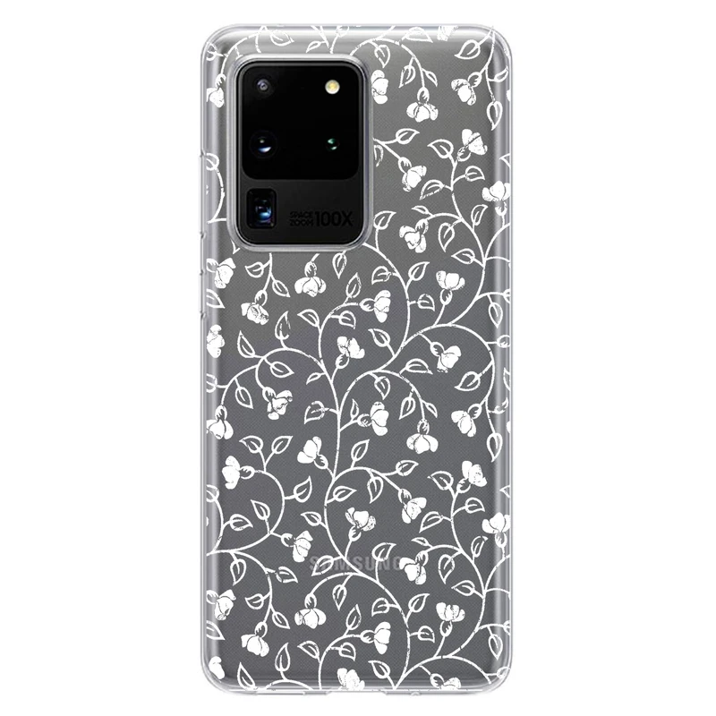 کاور مگافون طرح گل مدل C42-W مناسب برای گوشی موبایل سامسونگ Galaxy S20 Ultra