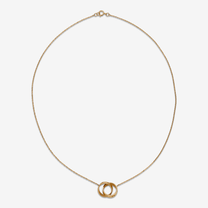 گردنبند طلا 18 عیار زنانه با طرح حلقه‌ای (فلامینگو) گلدم مدل pe144020