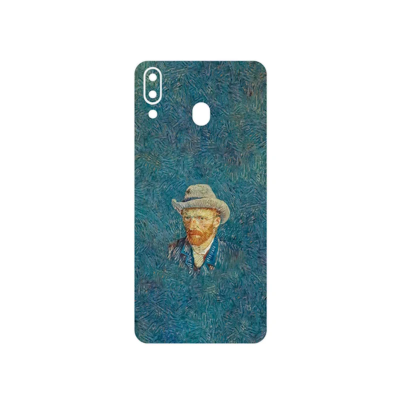 برچسب پوششی ماهوت مدل Self portrait with a gray felt hat مناسب برای گوشی موبایل سامسونگ Galaxy M20