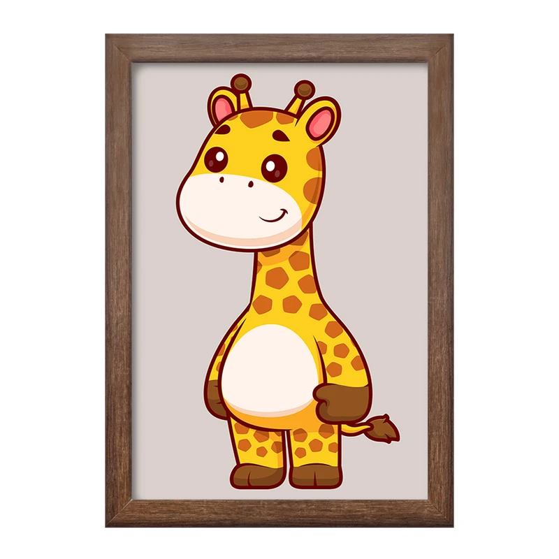 تابلو خندالو طرح حیوانات بامزه زرافه کد 29708