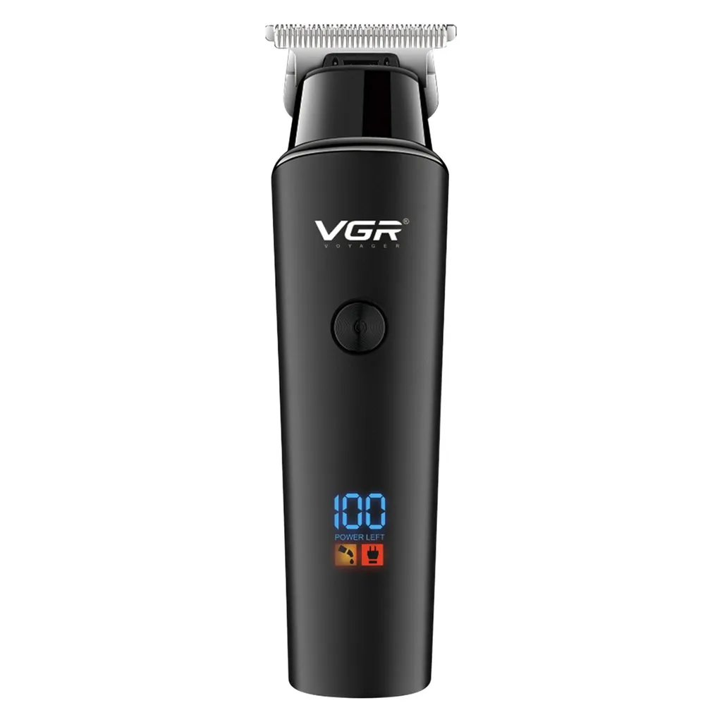 ماشین اصلاح موی سر و صورت وی جی آر مدل 937 با طراحی ارگونومیک، نمایشگر دیجیتال، باتری 2000 میلی‌آمپر ساعت، شارژ USB و سه شانه قابل تنظیم برای اصلاح دقیق و چند حالته