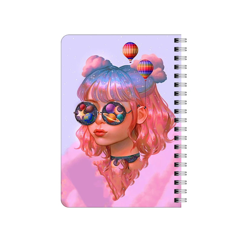 دفترچه یادداشت بامبیلیپ مدل چوبی طرح دختر کهکشانی کد 4695832