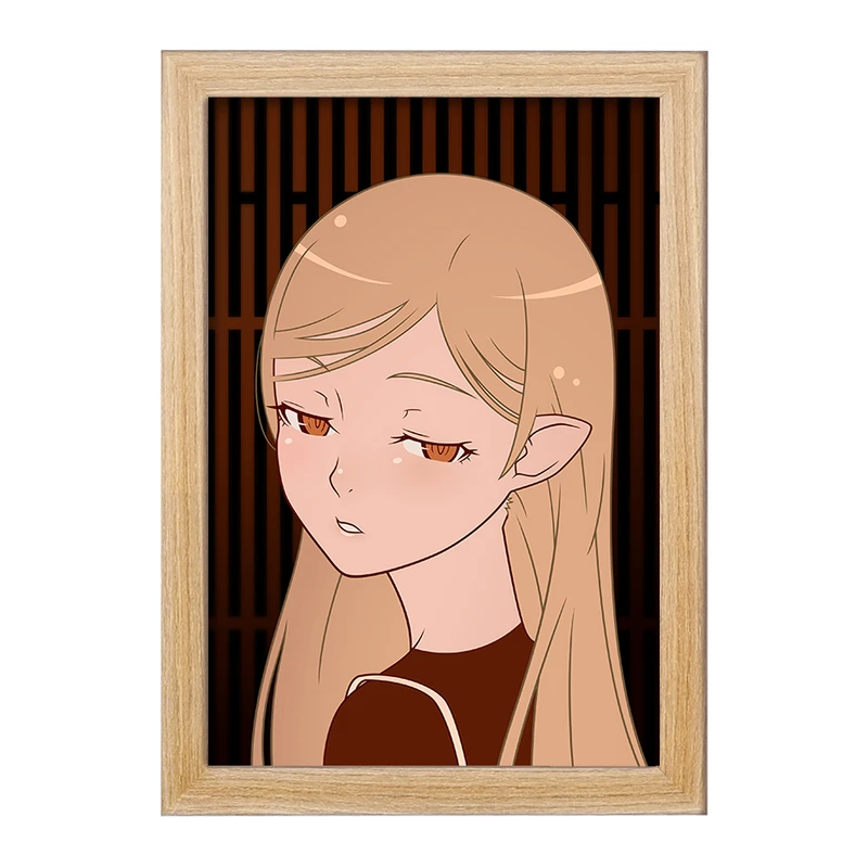 تابلو خندالو مدل شینوبو اوشینو انیمه مونوگاتاری  کد 16174