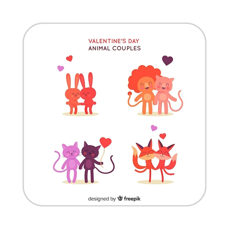 زیر لیوانی کاکتی طرح عاشقانه مدل mp38074