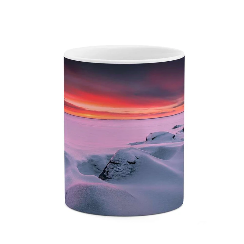 ماگ کاکتی مدل منظره برفی کد mgh14955