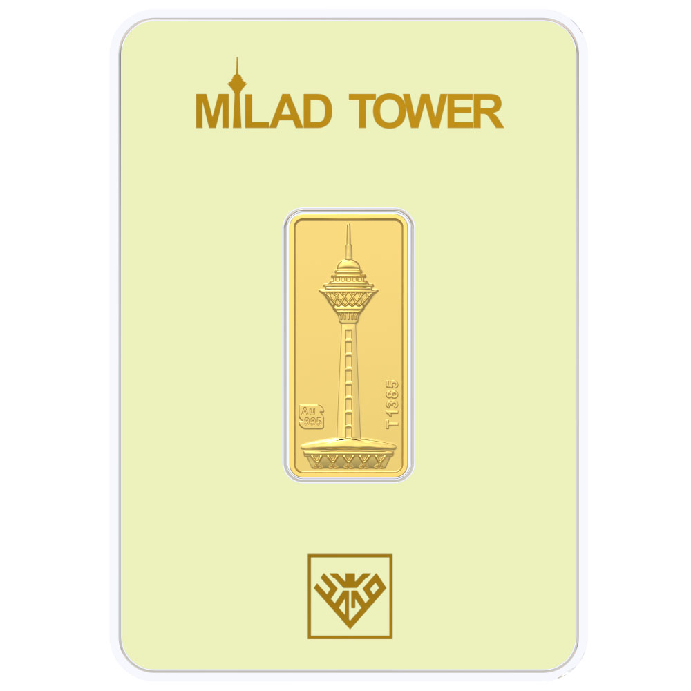 شمش طلا 24 عیار طلای محمد مدل برج میلاد کد SM900