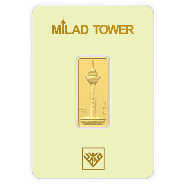 شمش طلا 24 عیار طلای محمد مدل برج میلاد کد SM900