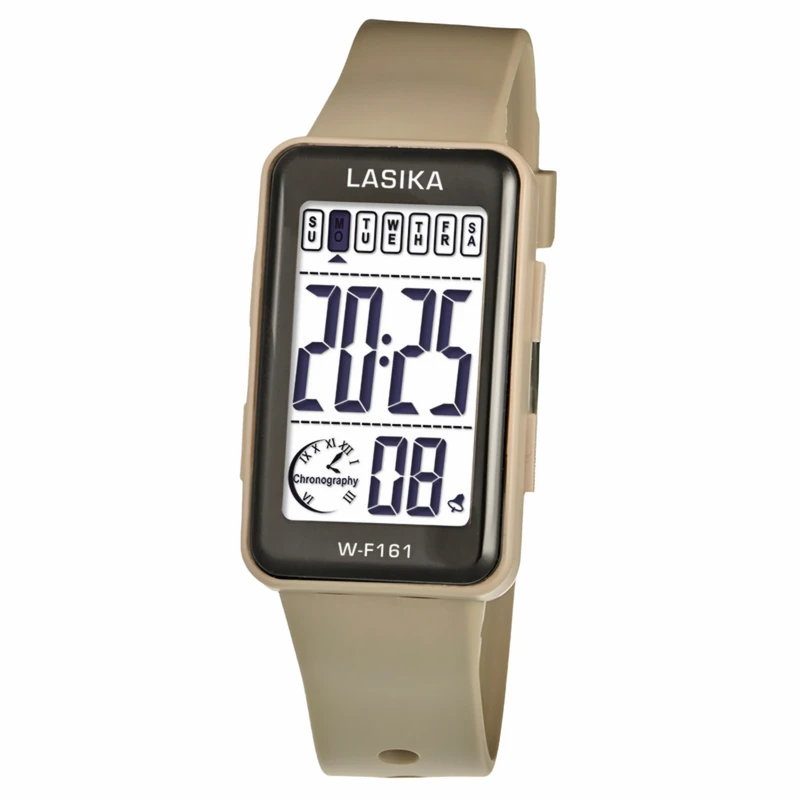 ساعت مچی دیجیتال لاسیکا مدل تک زمانه بند پیو کرنومتر دار کد ۱