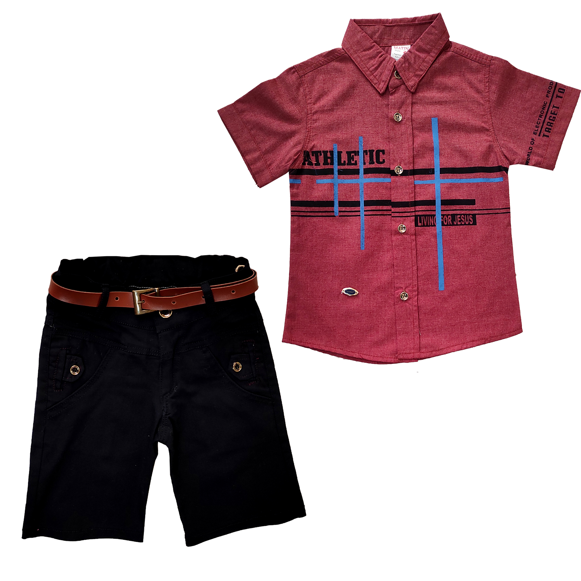 ست پیراهن و شلوارک پسرانه کد ZE-185