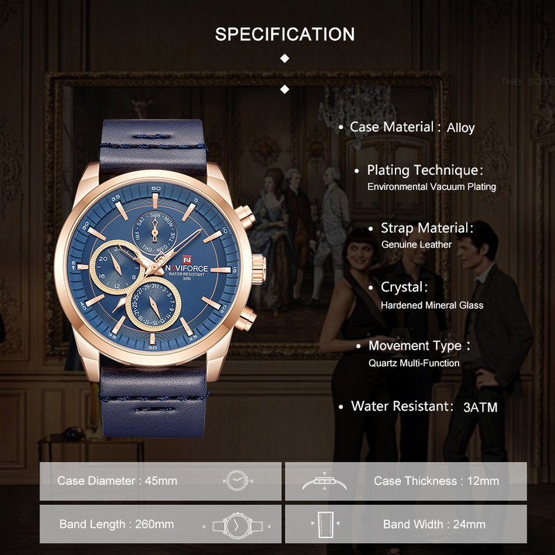 ساعت مچی عقربه‌ ای مردانه نیوی فورس مدل 9148 کد 05