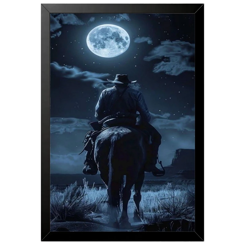 تابلو بکلیت طرح گیمینگ ردد red dead redemption 2 مدل B-po2201 فریم مشکی