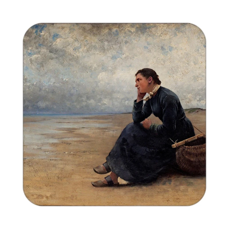 زیر لیوانی کاکتی طرح نقاشی رنگ روغن مدل mg10547