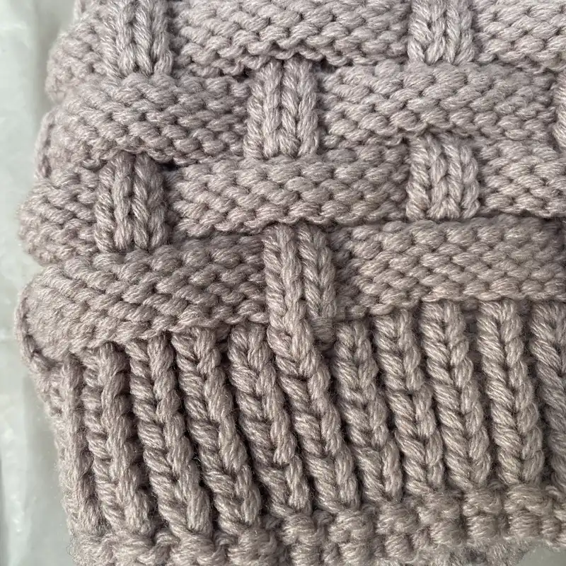 کلاه بافتنی بچگانه مدل کمربندی کد 02