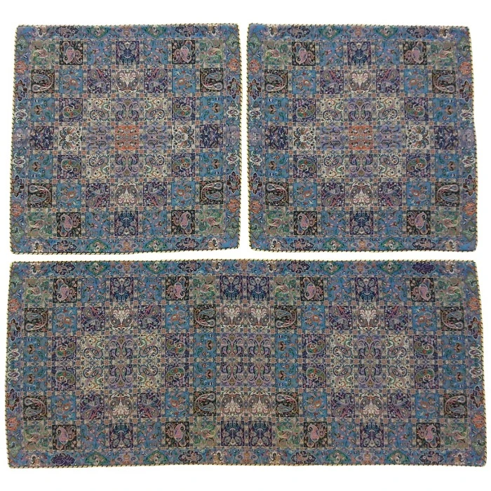 ست 3 تکه رومیزی ترمه کد TRSETE23