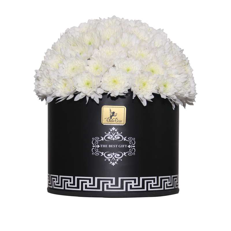 سبد گل طبیعی داودی راتا رز کد LW