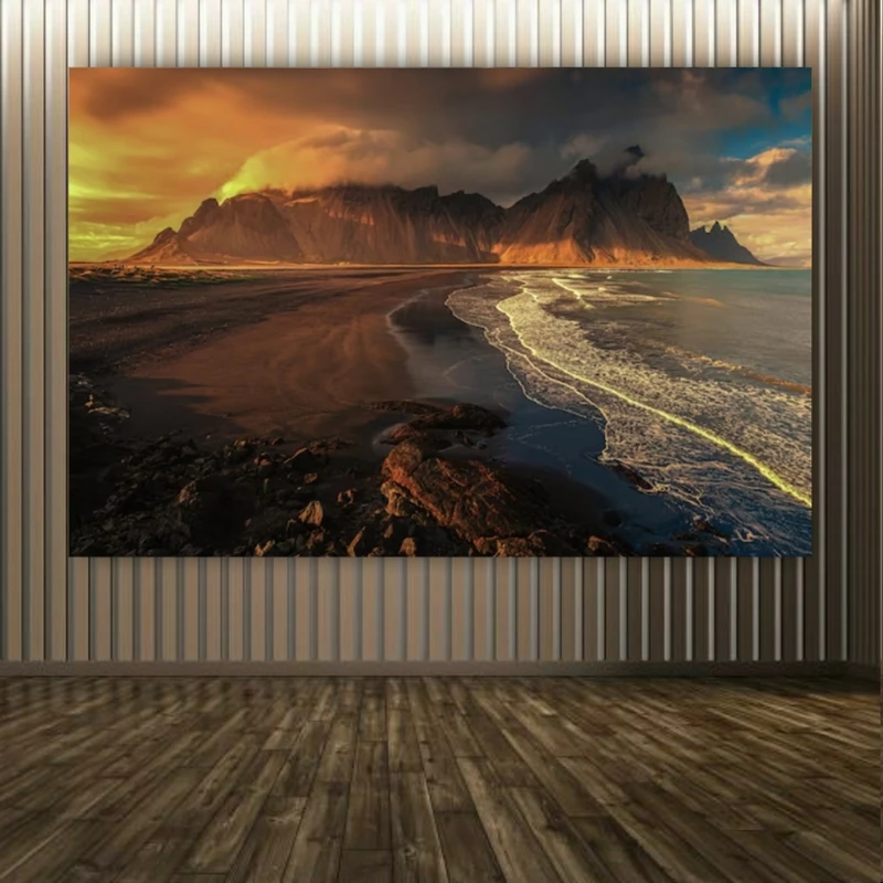 پوستر پارچه ای طرح طبیعت مدل غروب دریا کد PP2603