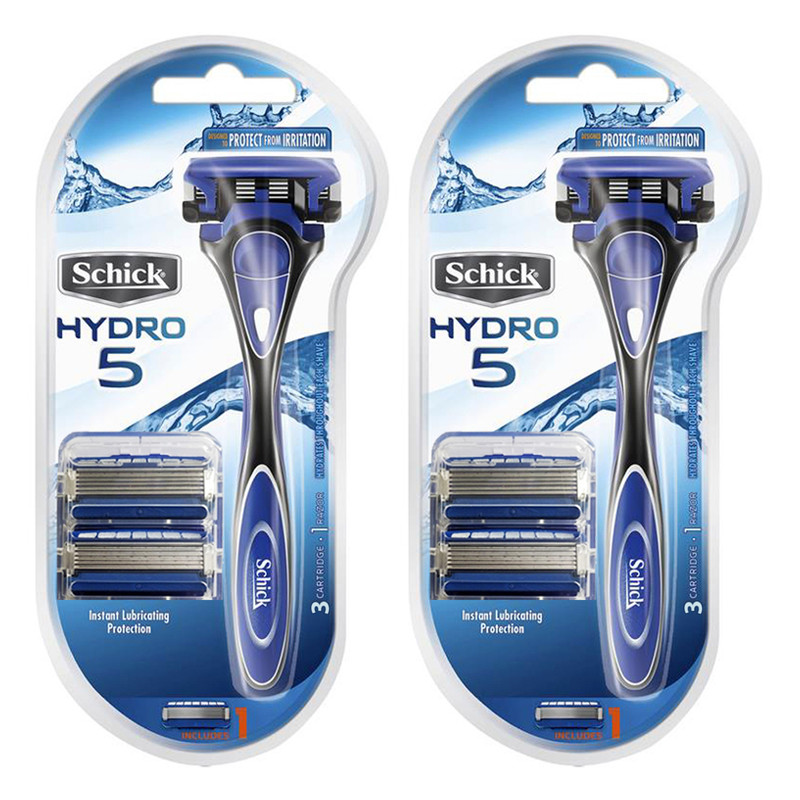 خود تراش شیک مدل SH_hydro5 به همراه سه تیغ یدک مجموعه 2 عددی