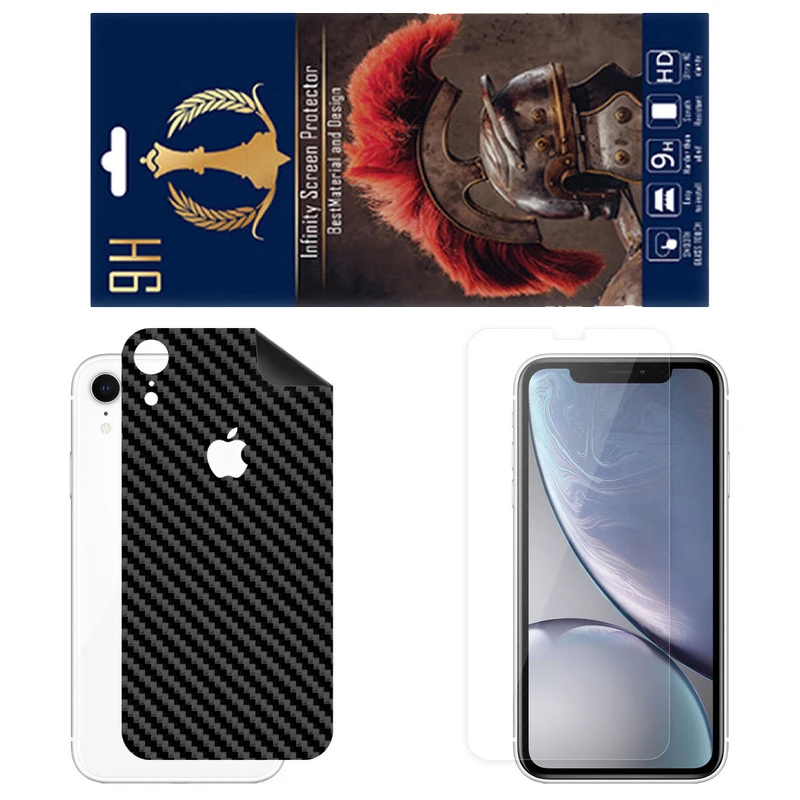 برچسب پوششی اینفینیتی مدل FC مناسب برای گوشی موبایل اپل iPhone 10R به همراه محافظ صفحه نمایش