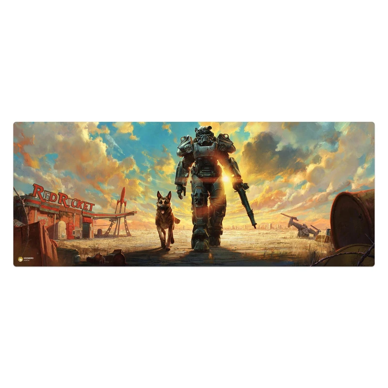 ماوس پد هومرو مدل HX477 طرح Fallout سایز 40x100 سانتی‌متر
