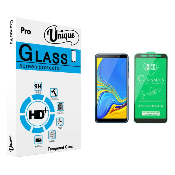 محافظ صفحه نمایش سرامیکی يونيک مدل +Clear مناسب برای گوشی موبایل سامسونگ Galaxy A7 2018
