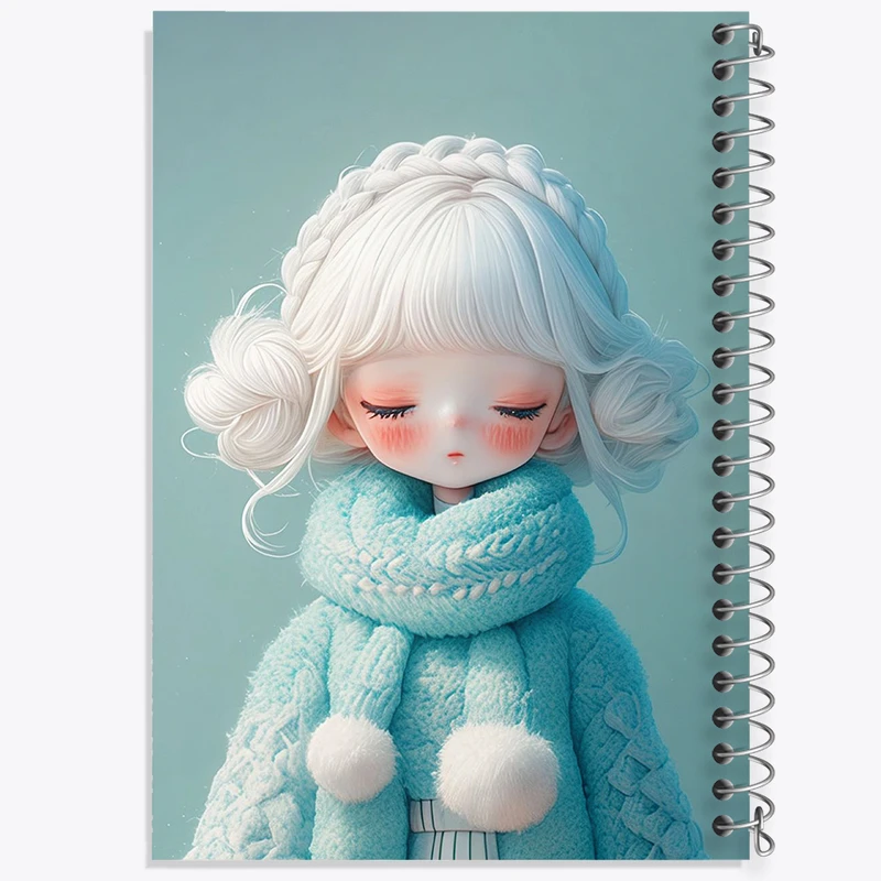 دفتر مشق 50 برگ خندالو طرح دخترانه کیوت کد F5792