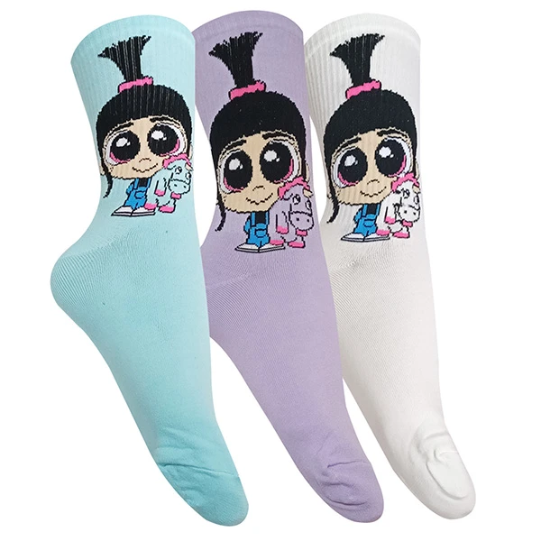 جوراب ساق بلند دخترانه تن پوش هنگامه مدل کش اسپرت اگنس بسته 3 عددی