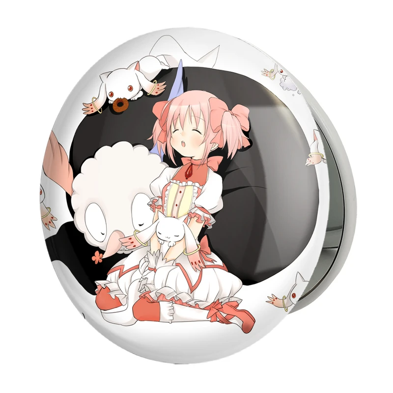 آینه جیبی خندالو طرح مادوکا کانام انیمه مادوکا مجیکا Madoka Magica مدل تاشو کد 18387 