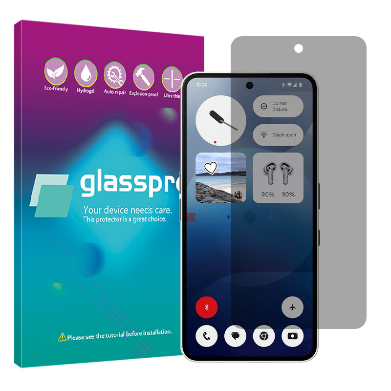 محافظ صفحه نمایش حریم شخصی گلس پرو مدل Resistant مناسب برای گوشی موبایل ناتینگ Phone 3a
