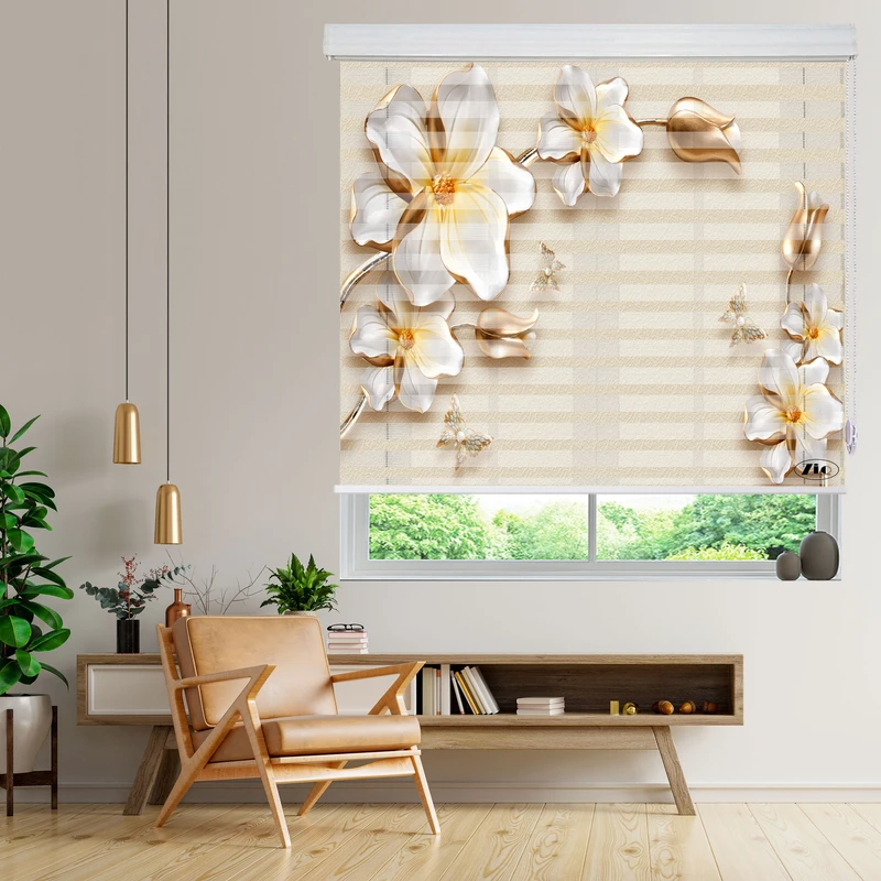 پرده زبرا زیو مدل 3D-1106 سایز 150x150 سانتی متر