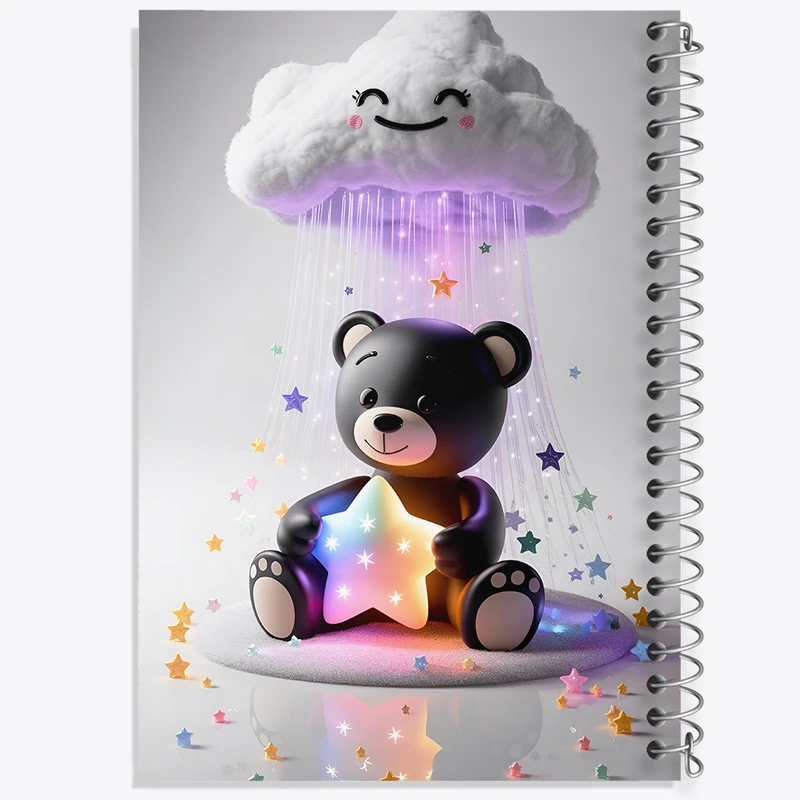 دفتر نقاشی 50 برگ خندالو طرح خرس کیوت کد N4064