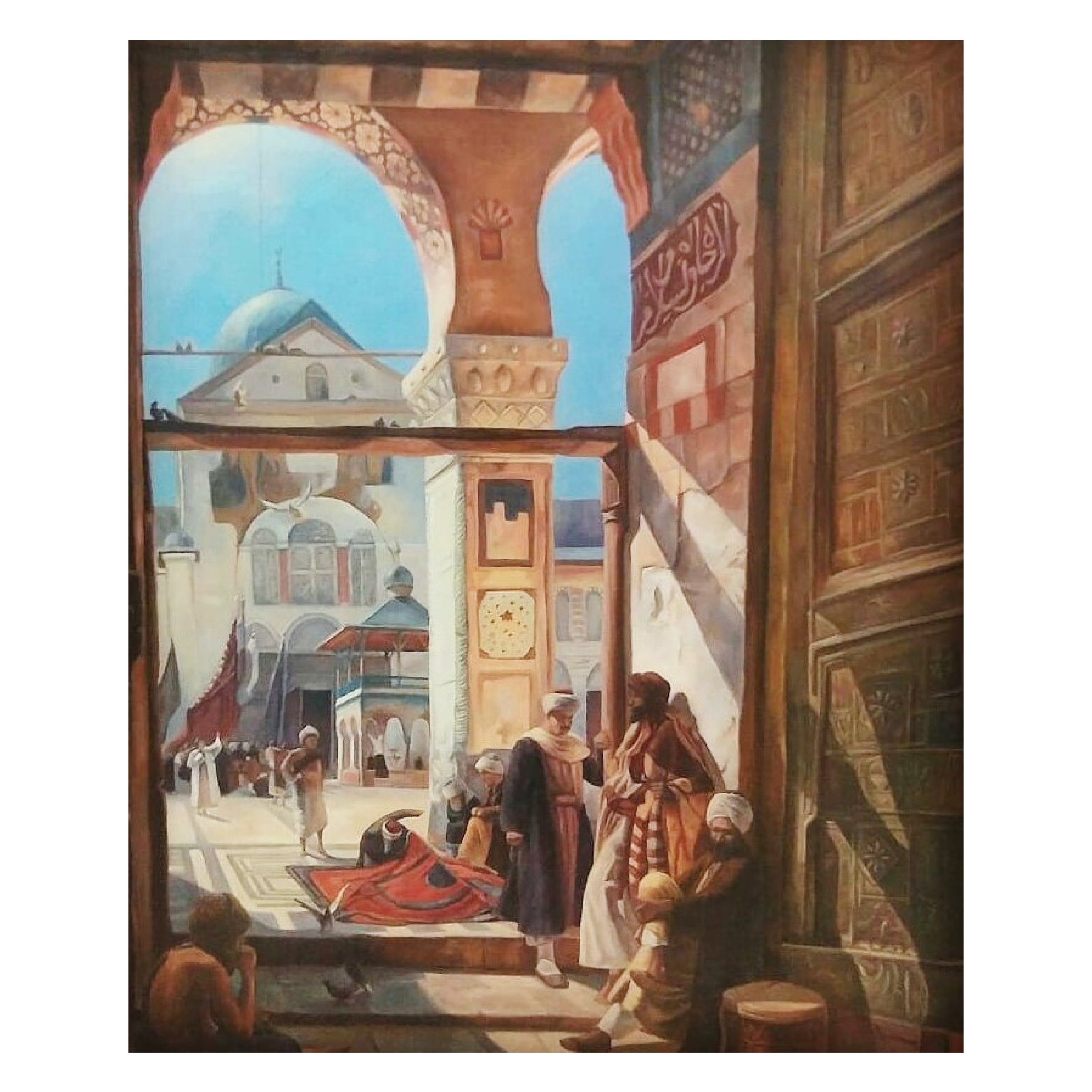 تابلو نقاشی مدل مسجد وبازار کد m120