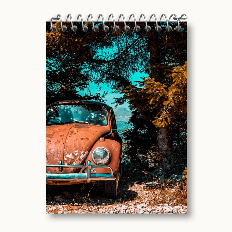 دفتر یادداشت 50 برگ خندالو مدل ماشین کلاسیک کد 28763