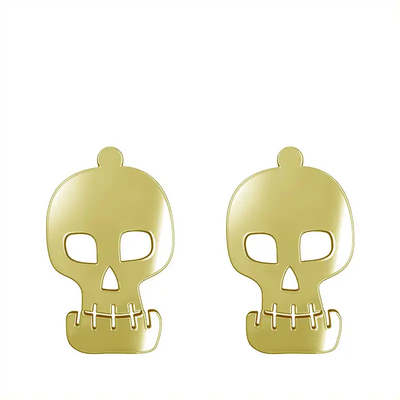 گوشواره طلا 18 عیار زنانه مدوپد مدل جمجمه کد GA1-15725