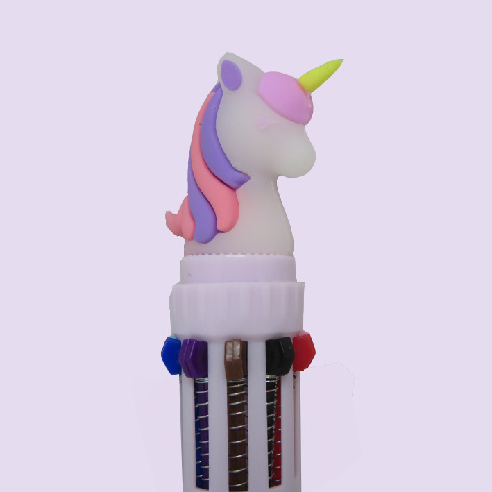 خودکار مدل 10 رنگ طرح اسب تک شاخ یونیکورن کد p