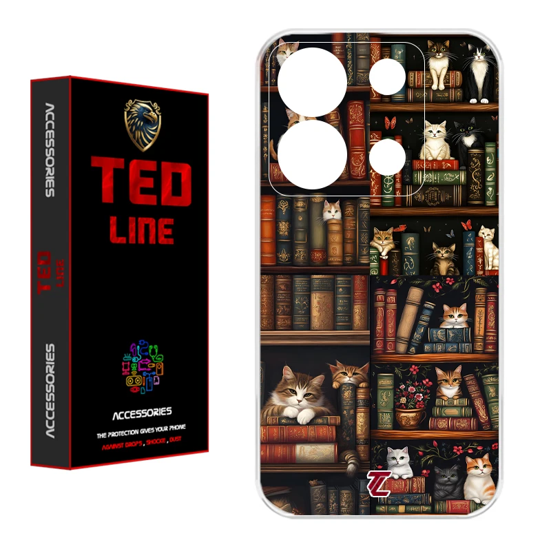 کاور تدلاین طرح گربه کد 1188 مناسب برای گوشی موبایل شیائومی Redmi Note 13 Pro 5G / Poco X6