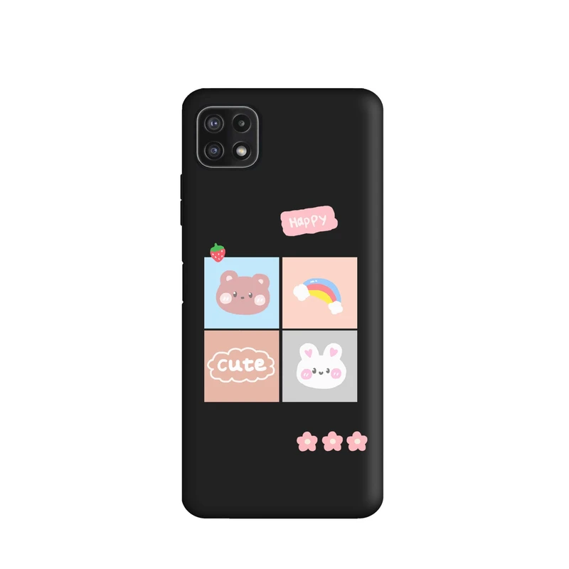 کاور قاب گارد طرح خرس و خرگوش کد t8413 مناسب برای گوشی موبایل سامسونگ Galaxy A22 5G